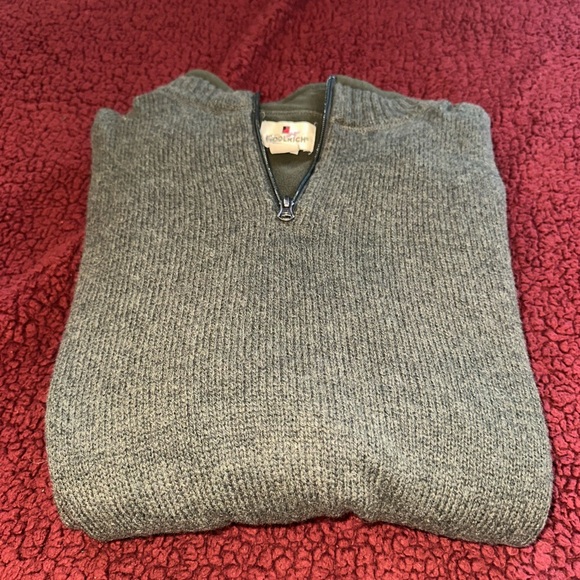 Woolrich Olive Green Zip Up Sweater Versatile Casual Style - Picture 3 of 4